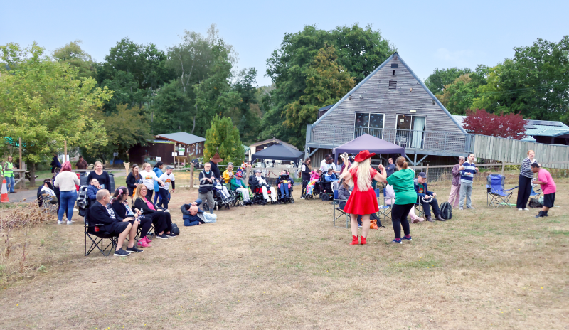 A crowd of people dancing at OrchardFest